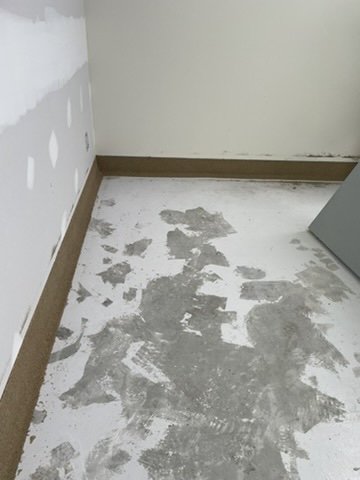 Epoxy cove base, wall corner detail