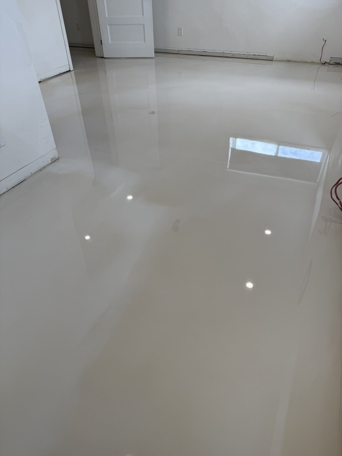 Cream one coat colour epoxy floor