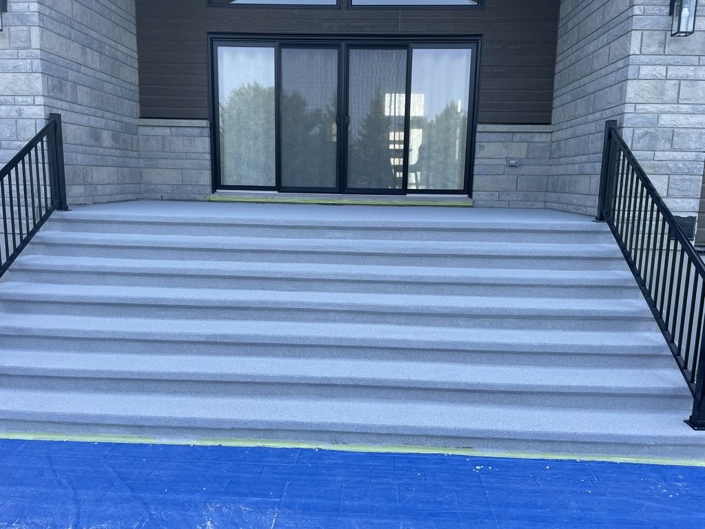 Gray quartz epoxy steps, second angle